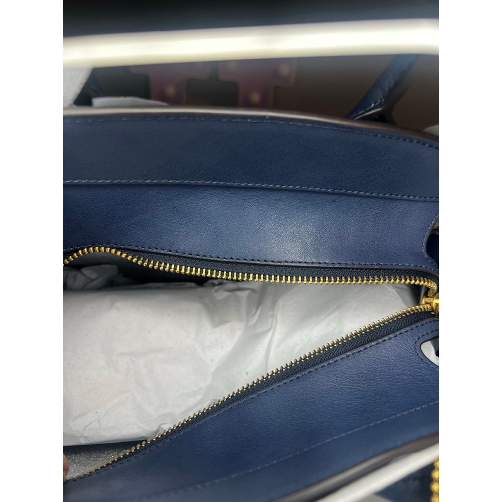 COACH Soft Empire Carryall 28 Navy - Picture 7 of 10